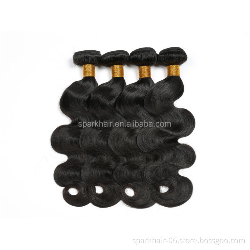 100% Unprocessed Virgin Cuticle Aligned Body Wave  Non-Remy Hair Weft Natural Black Color Human Hair Extension 100g/Bundle